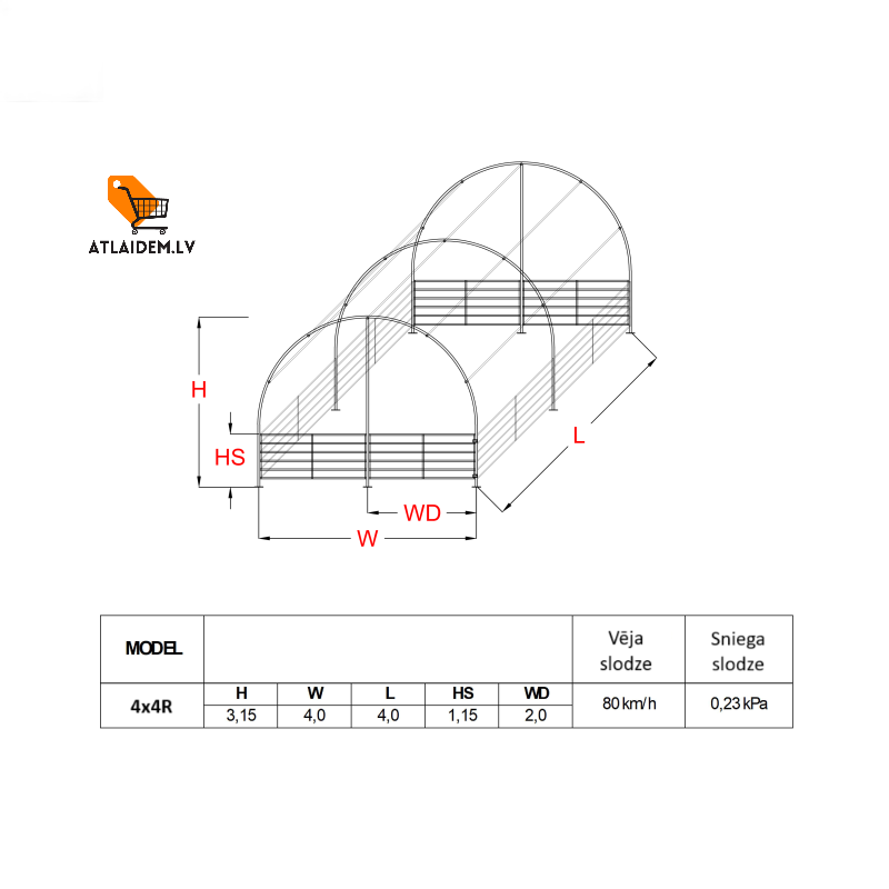 Dzīvnieku patvertne / 4x4R/ Cena bez PVN: €2271