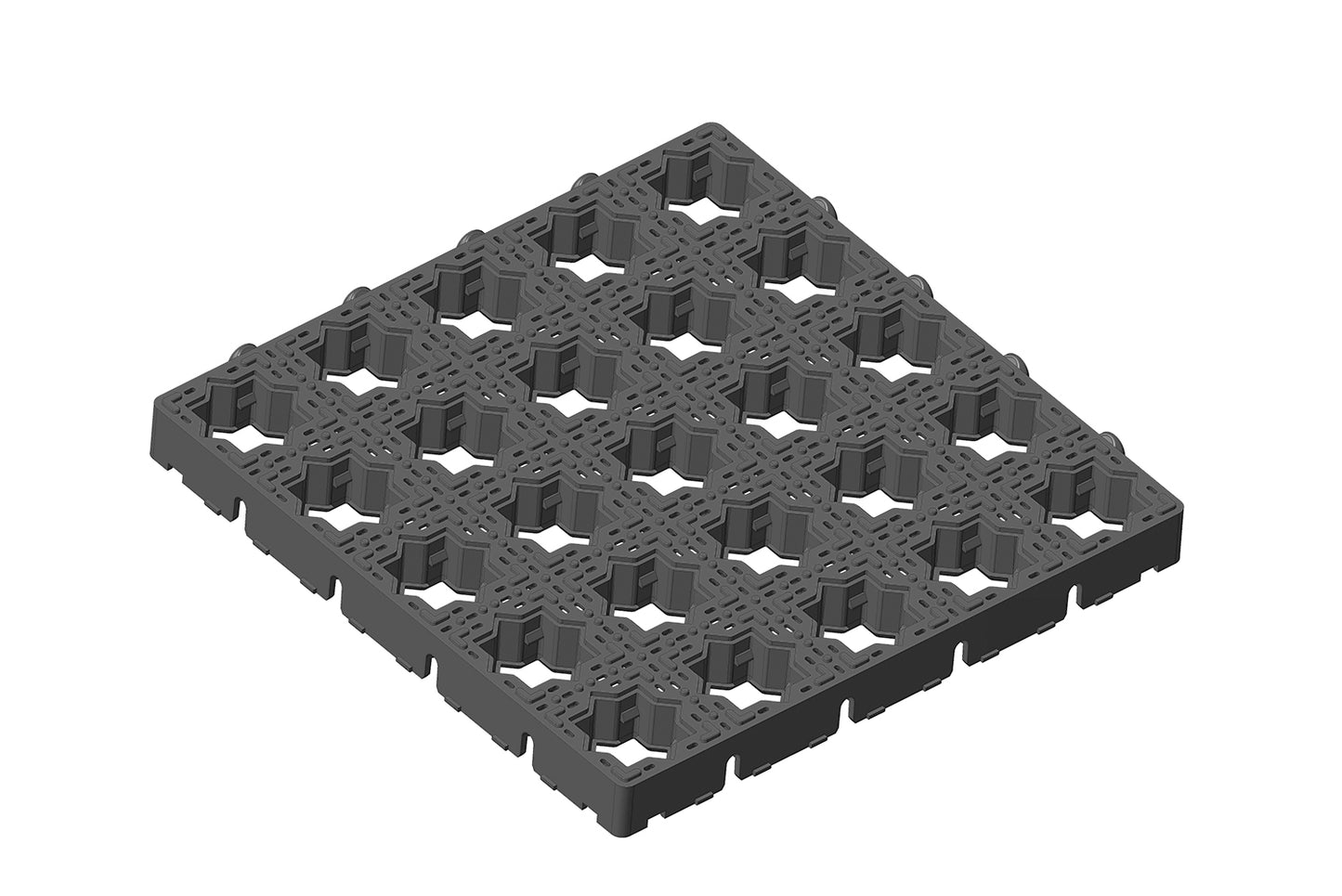 Zemes pastiprināšanās režģis. 39 x 39 x 3,5 cm . Svars: 7,20 kg/m²