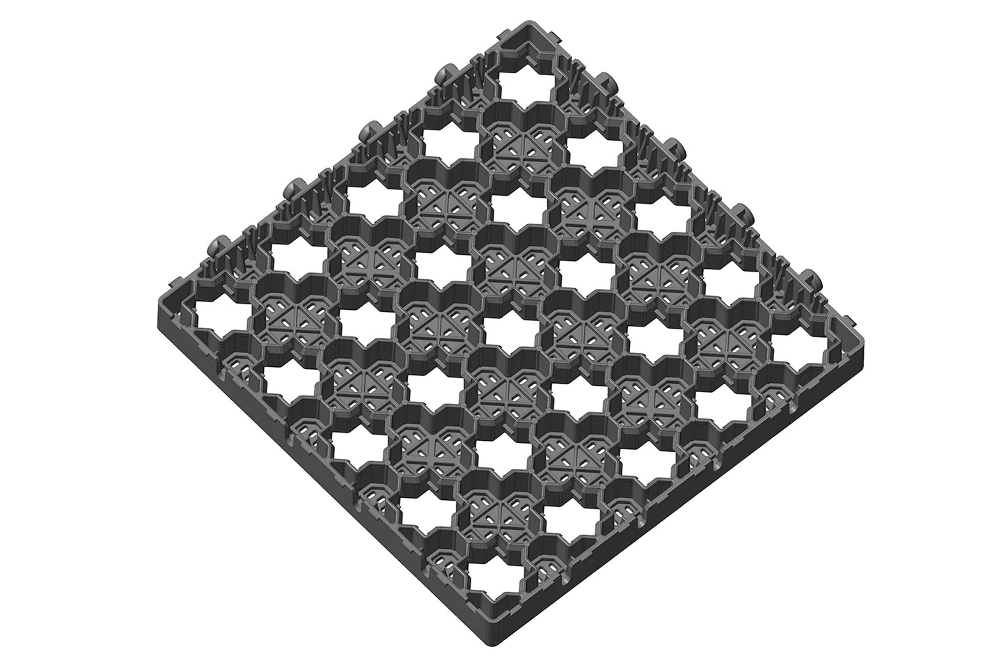 Zemes pastiprināšanās režģis. 39 x 39 x 3,5 cm . Svars: 7,20 kg/m²