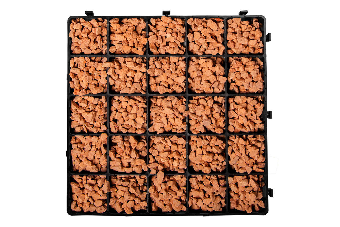 Zemes pastiprināšanās režģis. 39,3 x 39,3 x 2,5 cm . Svars: 3,11 kg/m²