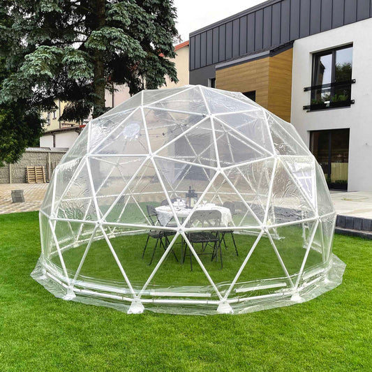 Glempings/ caurspīdīgs/ Platība: 75m²/ Diametrs: 10m