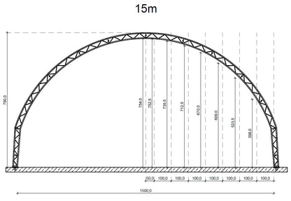 15m plats angārs