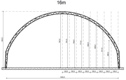 16m plats angārs