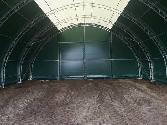 Angārs 6x15m (izmērs 6,4x15m) ražots Eiropā