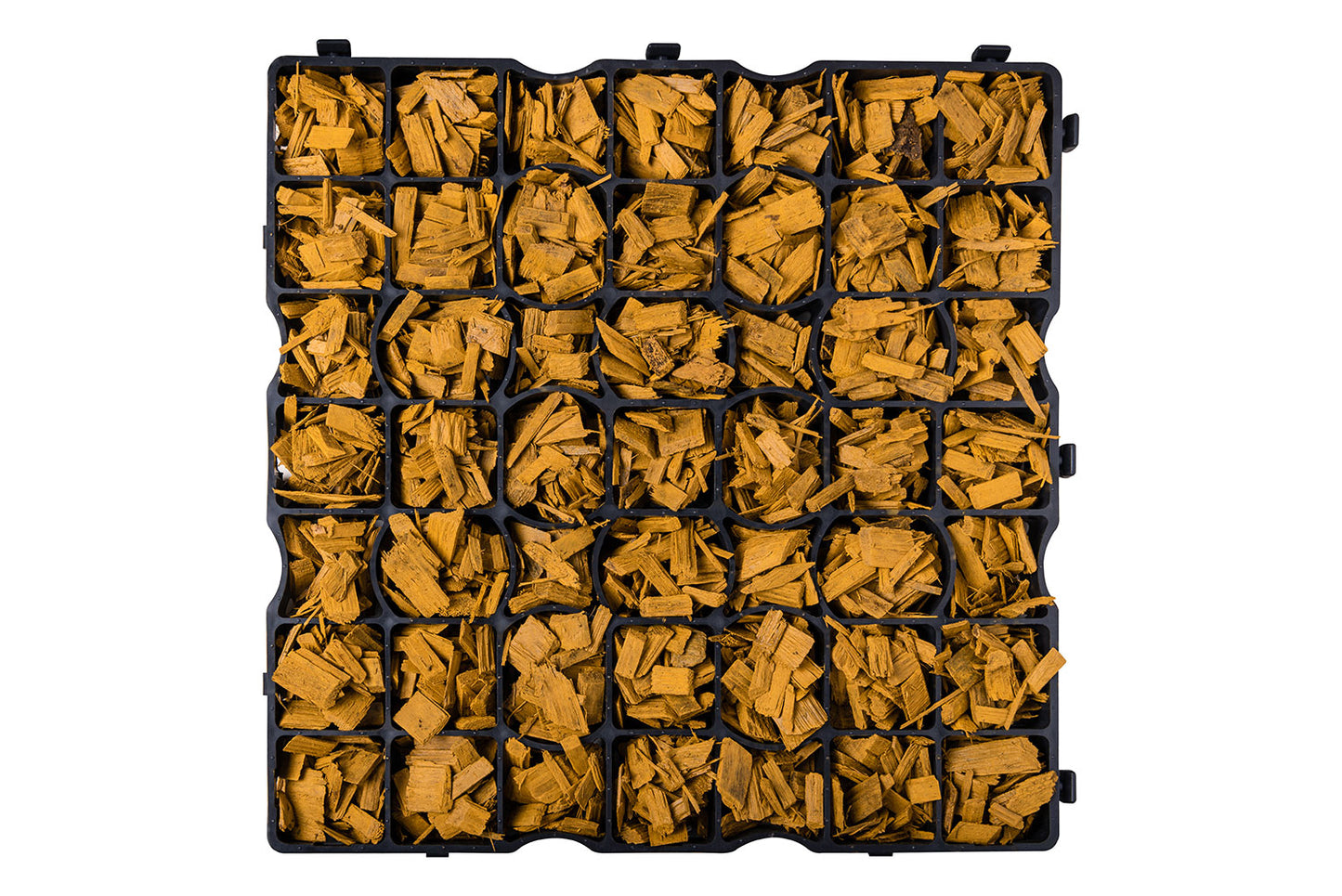 Zemes pastiprināšanās režģis 50 x 50 x 4 cm. Svars: 5,56 kg/m²