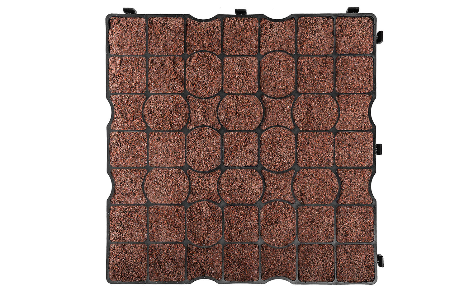Zemes pastiprināšanās režģis 50 x 50 x 4 cm. Svars: 5,56 kg/m²