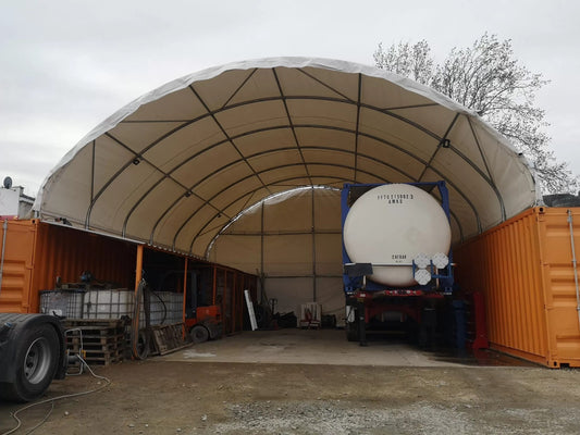 Konteineru nojume/ir iekļauta aizmugurējā siena/ 10x12x3.6m/ Cena bez PVN: €5635
